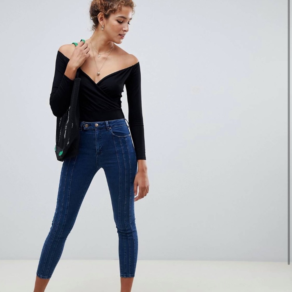 ASOS off the shoulder black body suit